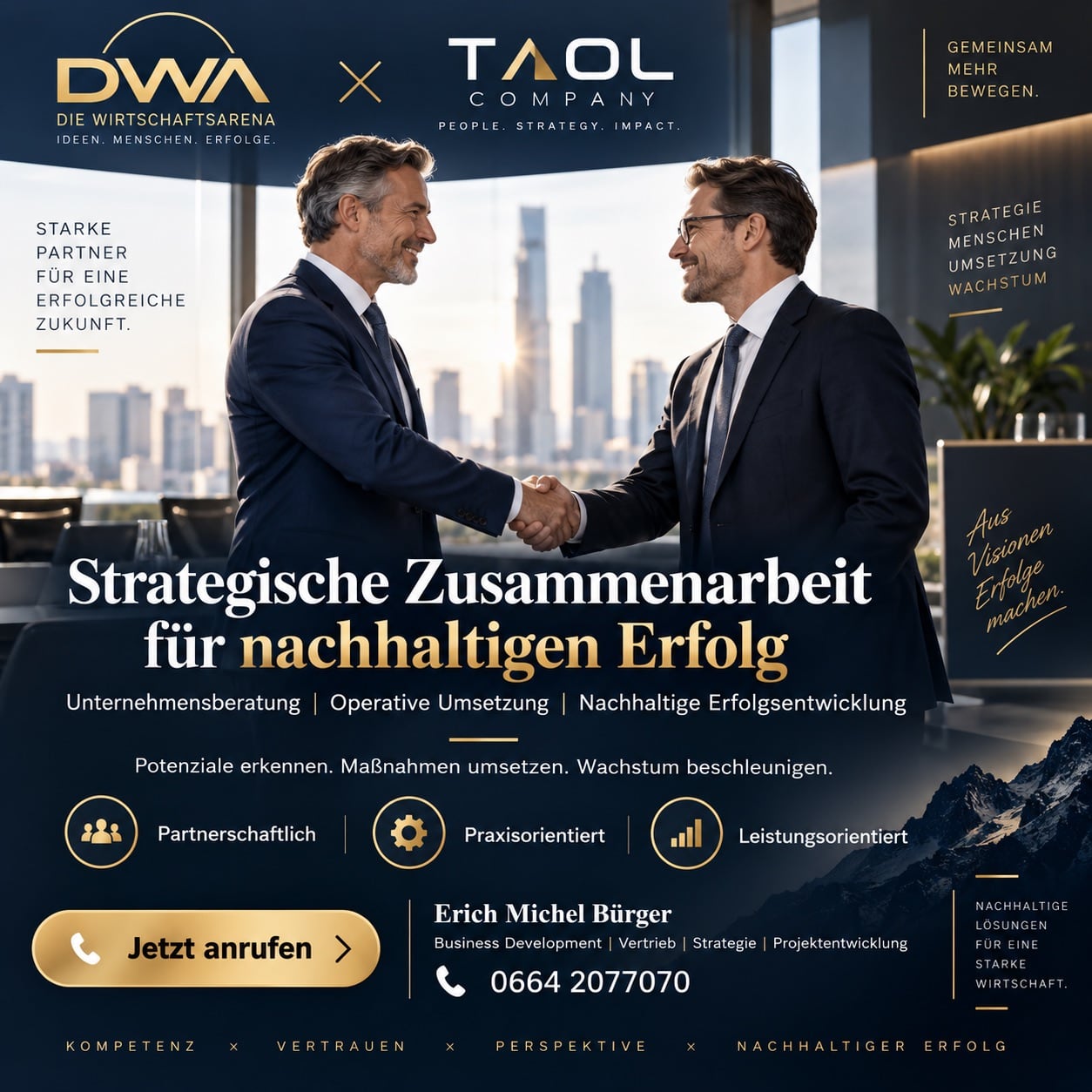 Strategische Zusammenarbeit von DWA und TAOL Company